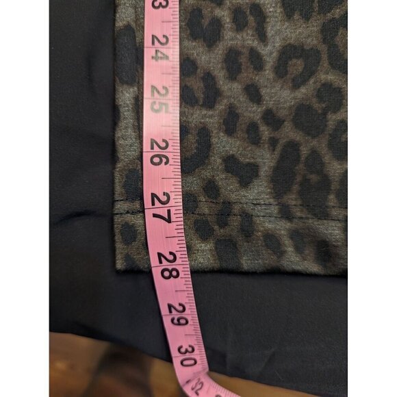 Calvin Klein Ponte Knit Pull On Pant Leopard Ankle Stretch Size M - Picture 7 of 9